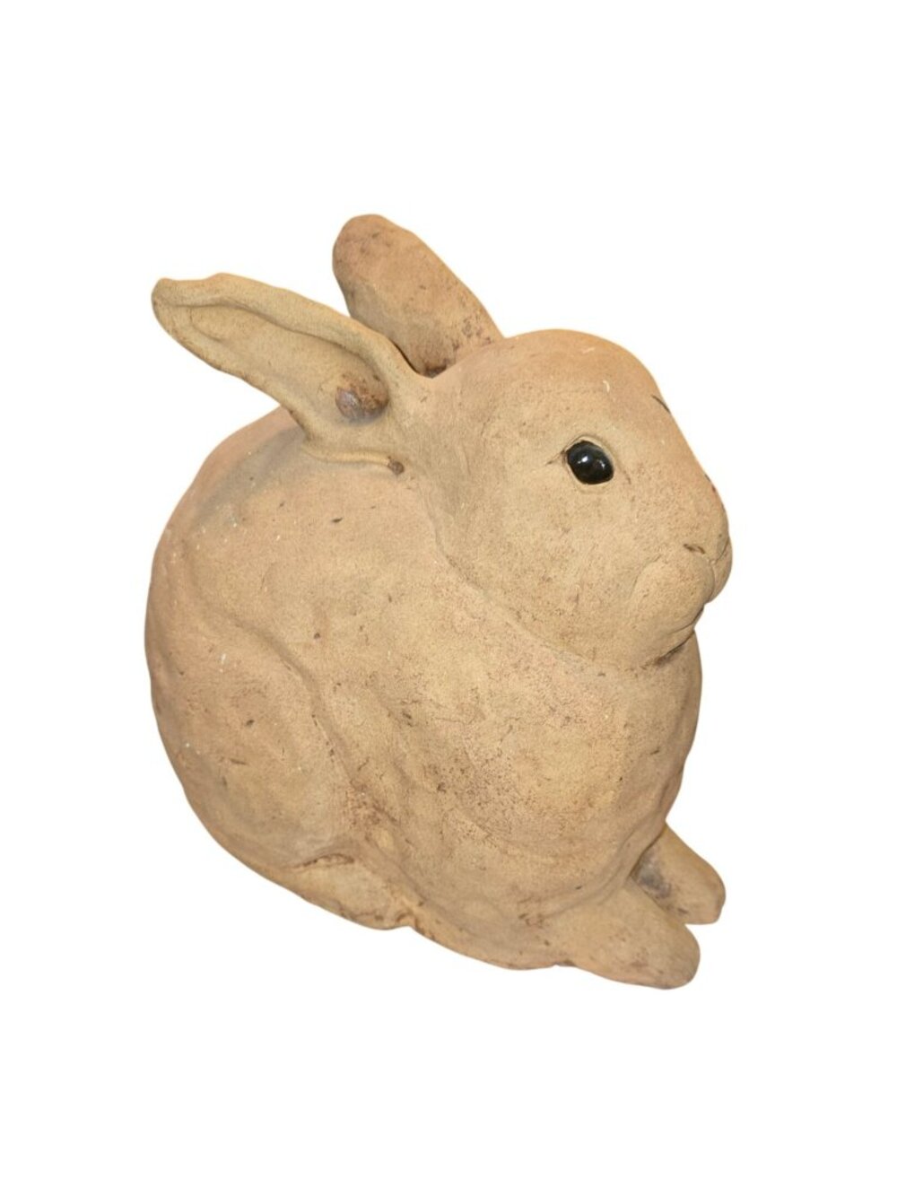 Large Vintage Handcrafted Terracotta Bunny Decorative Art Figurine 1985 CM2375